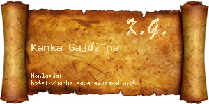 Kanka Gajána névjegykártya